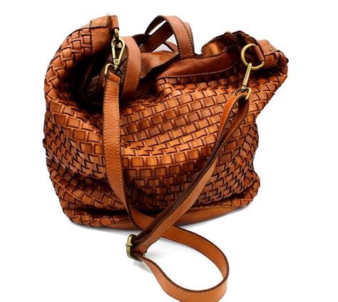 Woven Leather Shoulder Bag